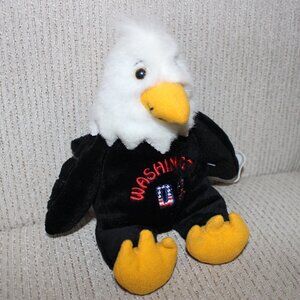 FREE❤️Souvies USA Bald Eagle Washington DC Plush Patriotic Beanie 2004 RGU Group